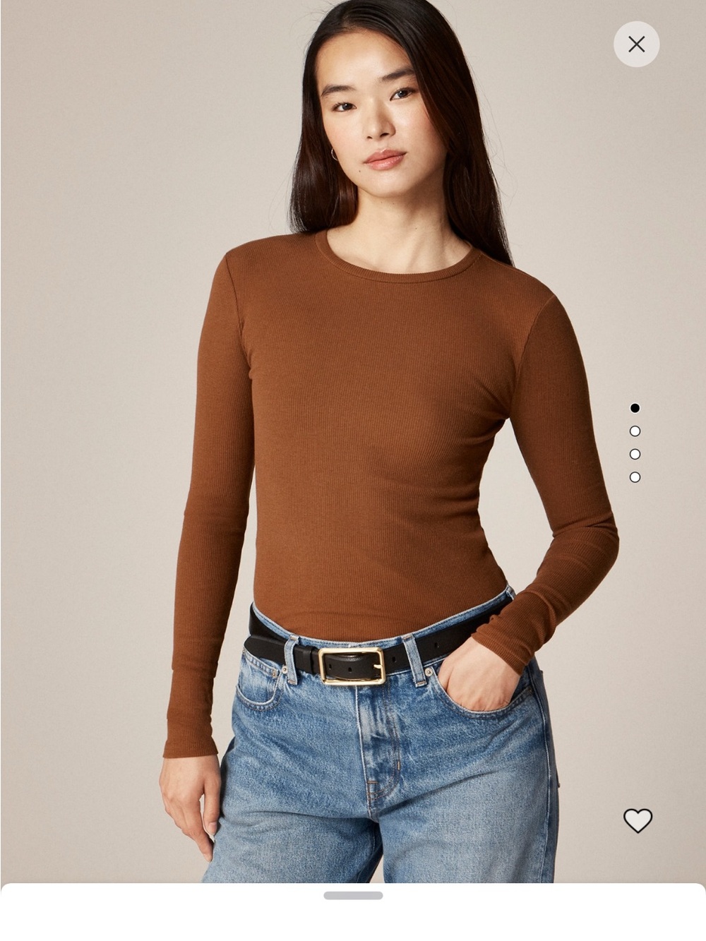 J Crew Perfect Rib Long-Sleeve T-Shirt